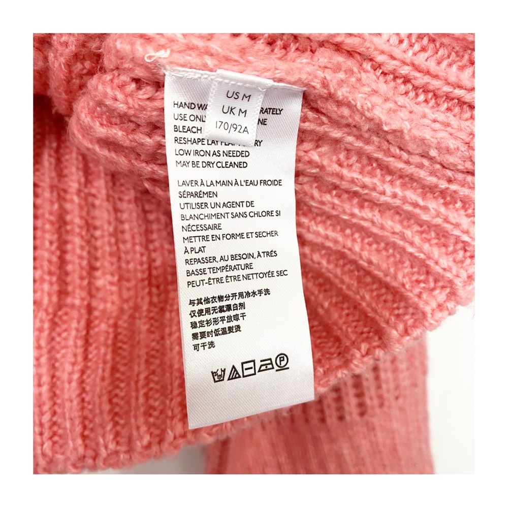 Urban Outfitters Cropped Balloon Sleeve Knit Pullover Sweater in Pink - Picture 11 of 12